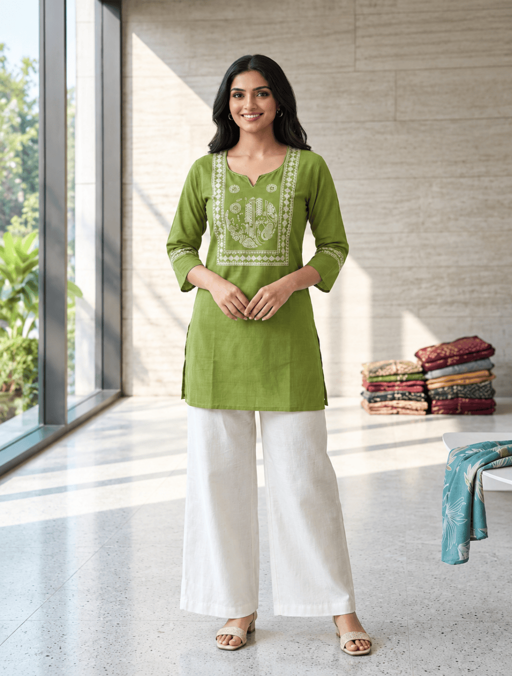 Dabu Cotton Kurti – D.No. 1073