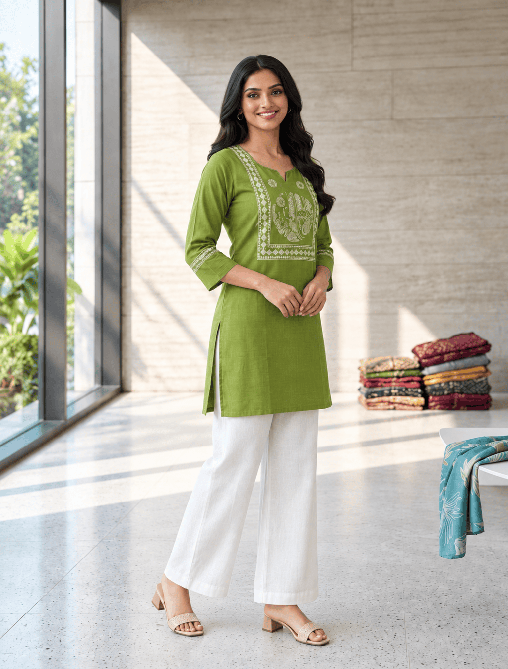 Dabu Cotton Kurti – D.No. 1073
