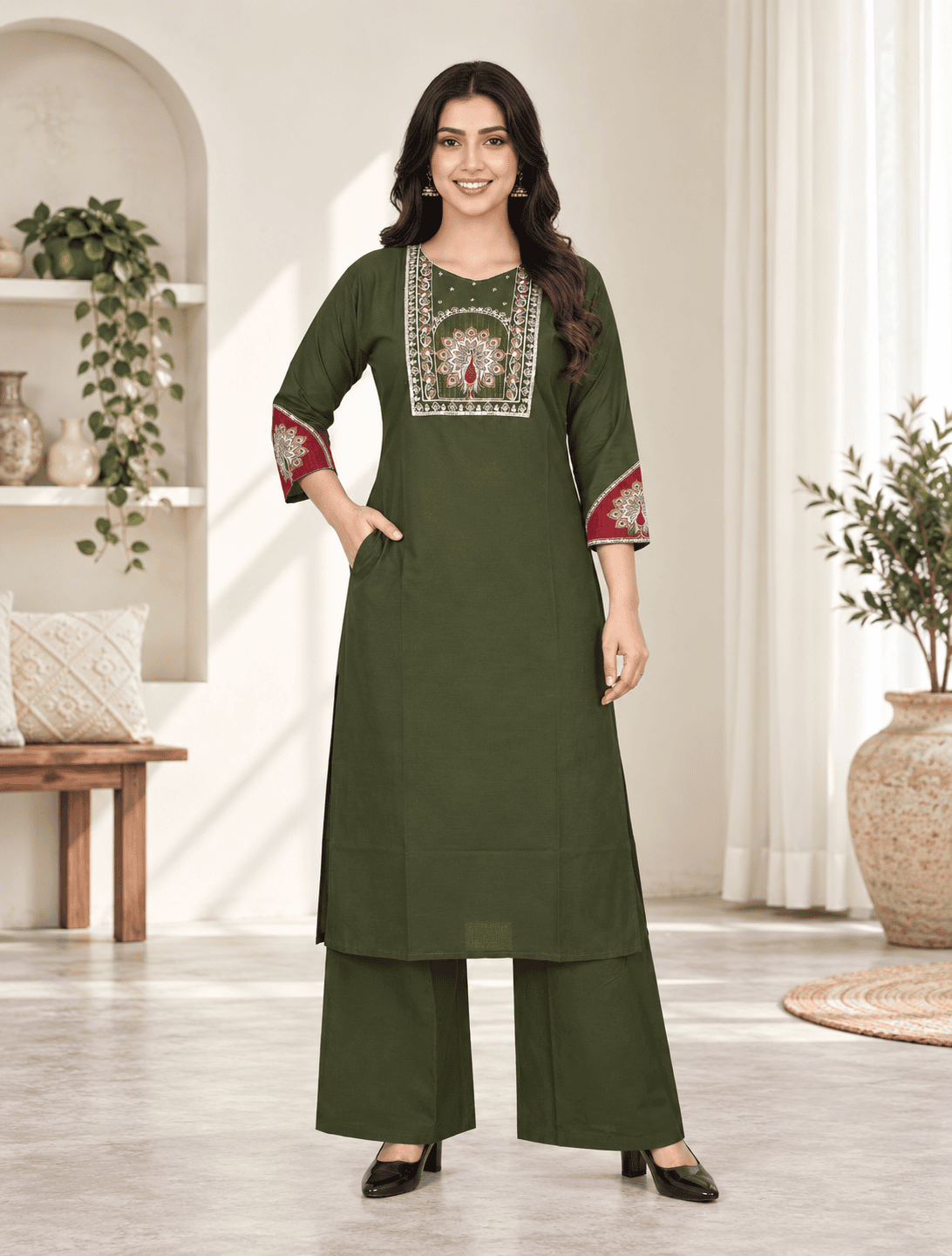 Dhabu Cotton Pant-Top with Side Pocket – D.196-D